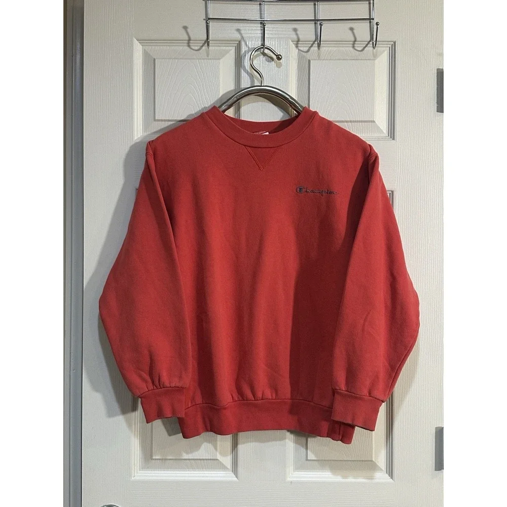 Vintage Champion Crewneck Red Size Youth XL (18-20)